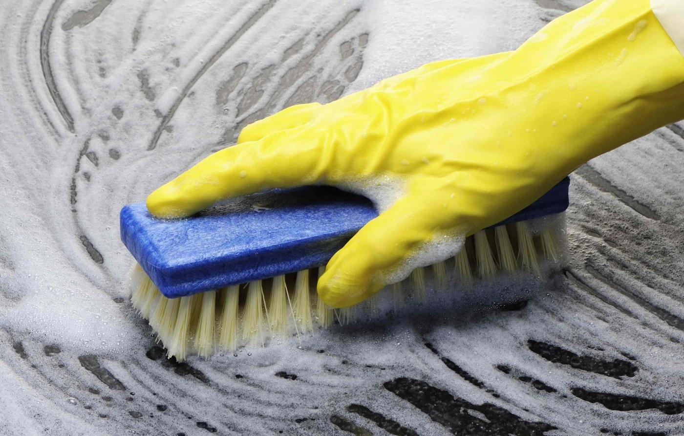 Choose a cleaning brush for the surface: Match brush stiffness to the surface