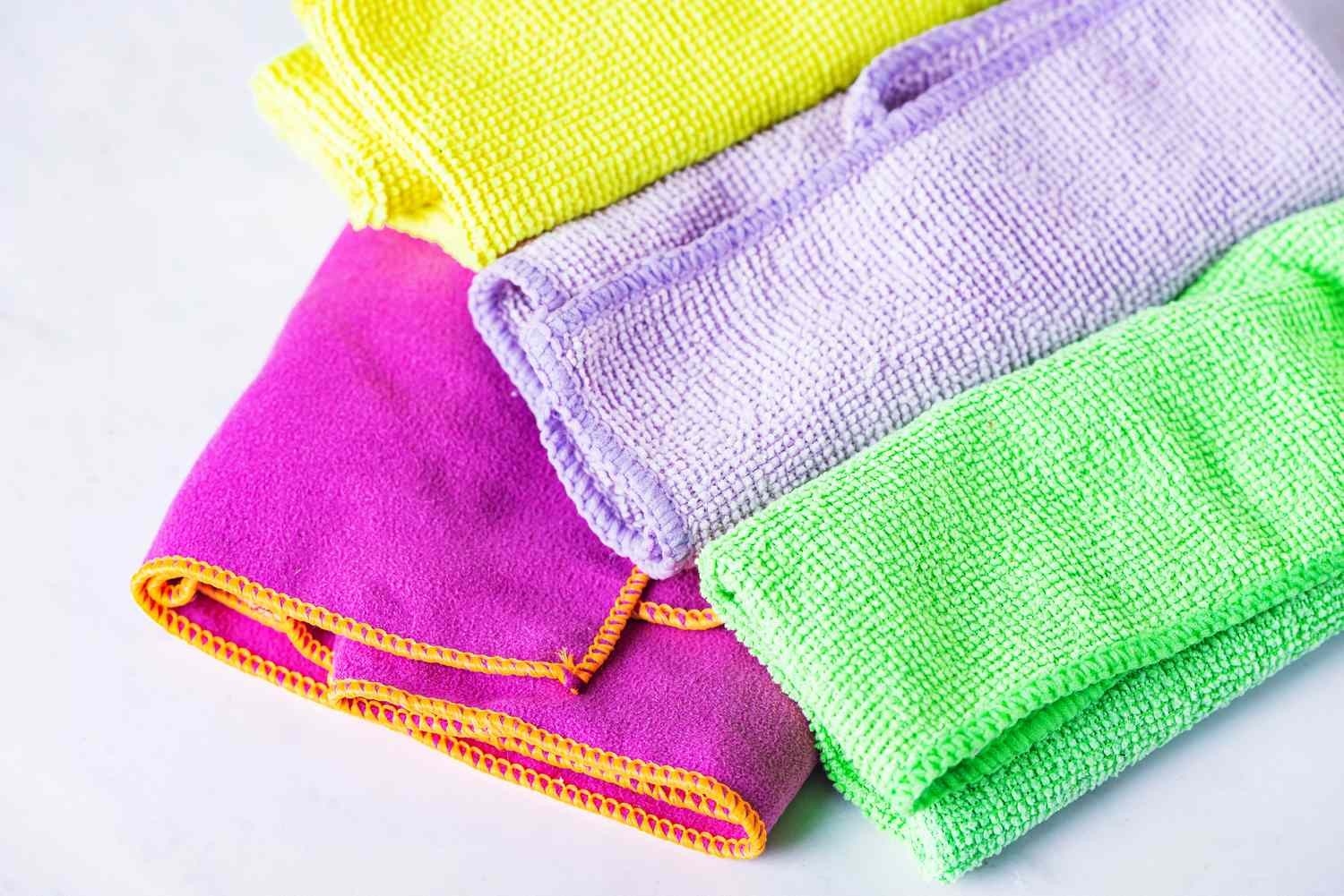 Choose microfiber cloths by their intended task: Recognize that microfiber is a fabric family