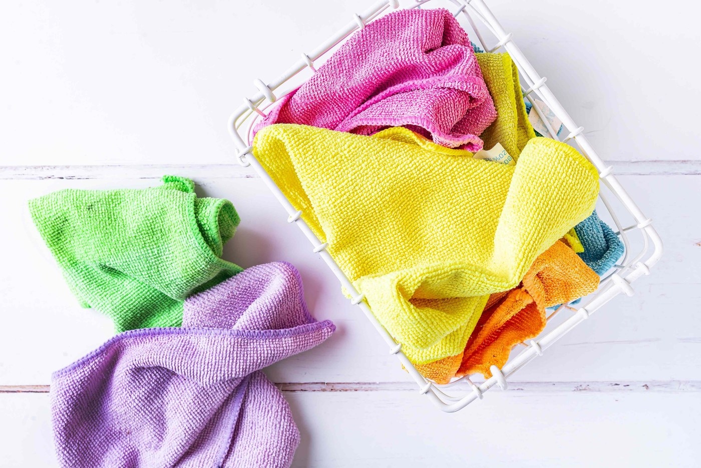 Wash microfiber cloths without losing performance: Wash microfiber according to soil level