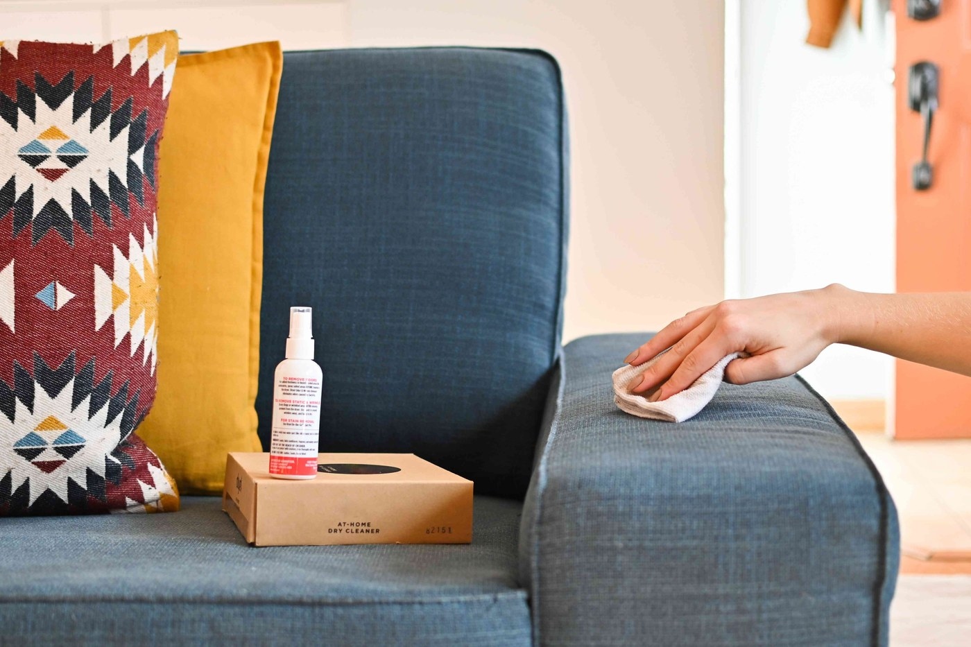 Spot test a suitable cleaning method first: Test upholstery only within its care limits