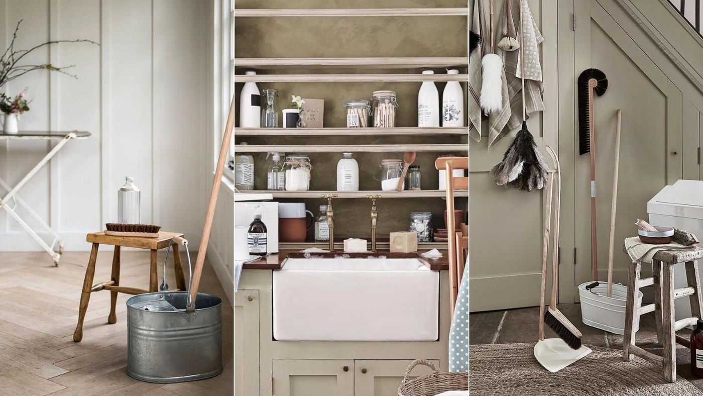 Organize a practical cleaning caddy: Make supplies portable and safely stored