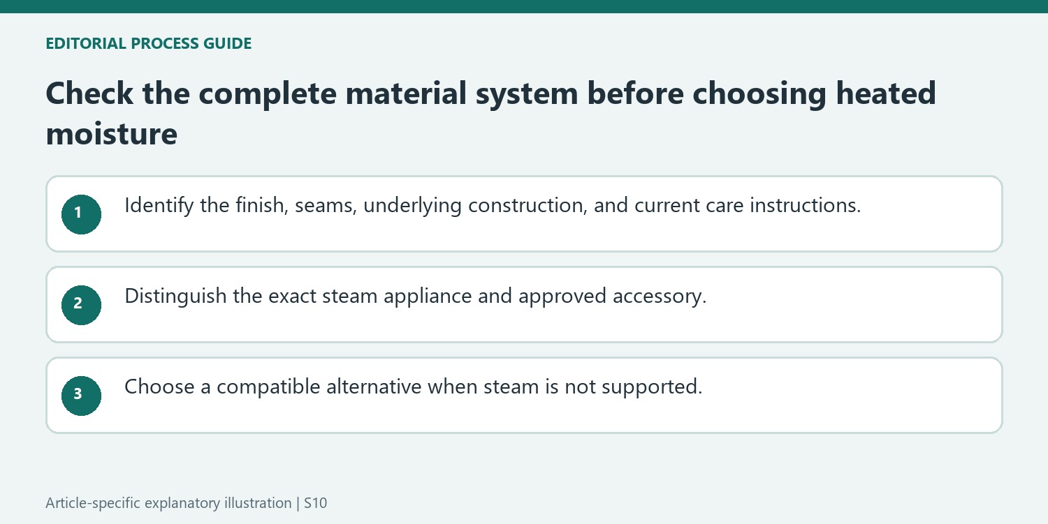 Check the complete material system before choosing heated moisture