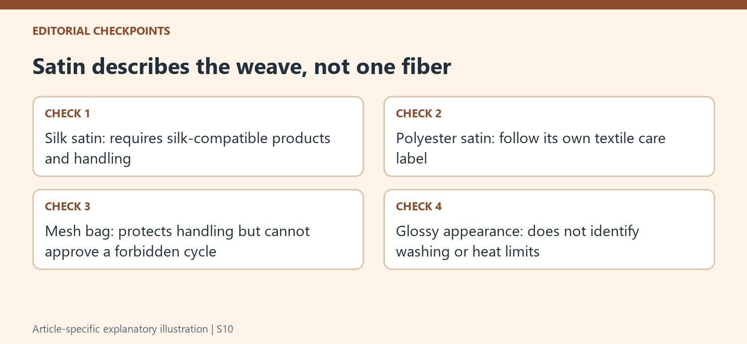 Satin describes the weave, not one fiber