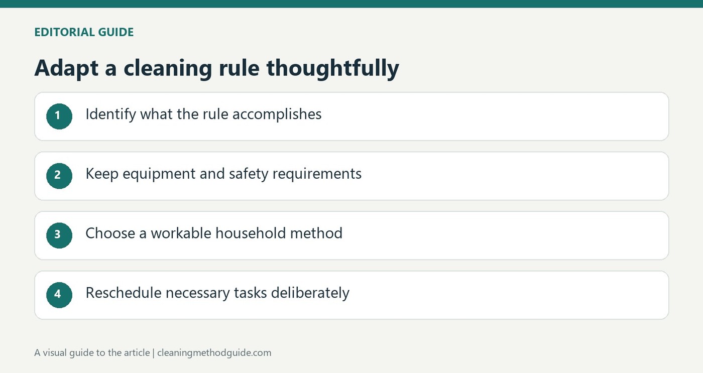 Let the Cleaning Schedule Respond to Actual Household Needs