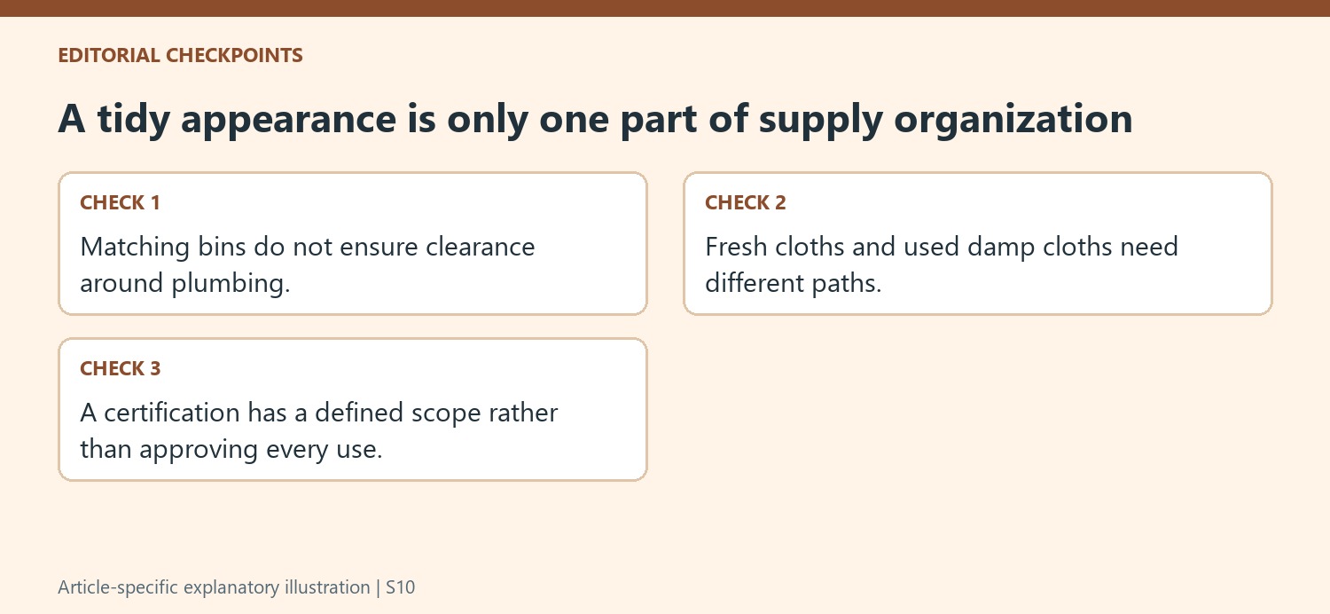 A tidy appearance is only one part of supply organization