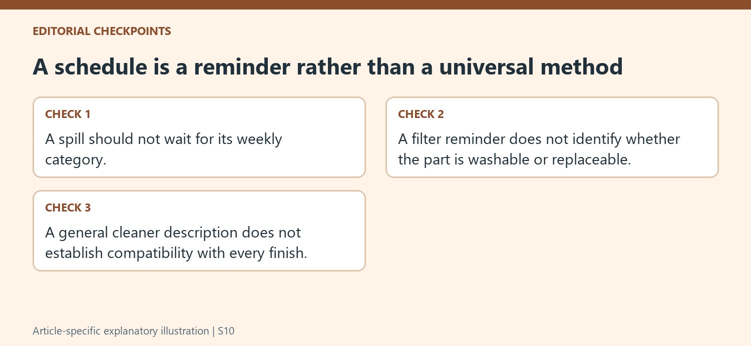 A schedule is a reminder rather than a universal method