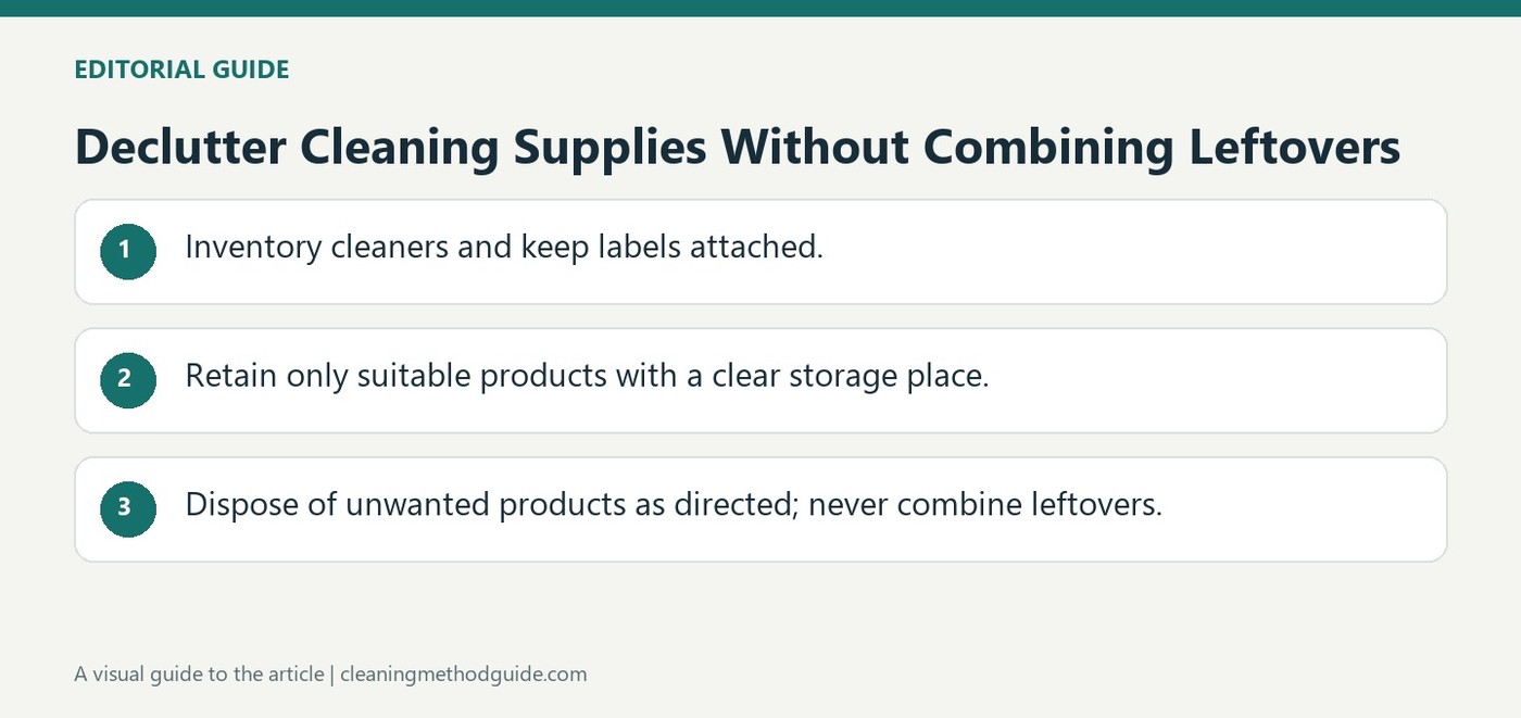 Declutter Cleaning Supplies Without Combining Leftovers