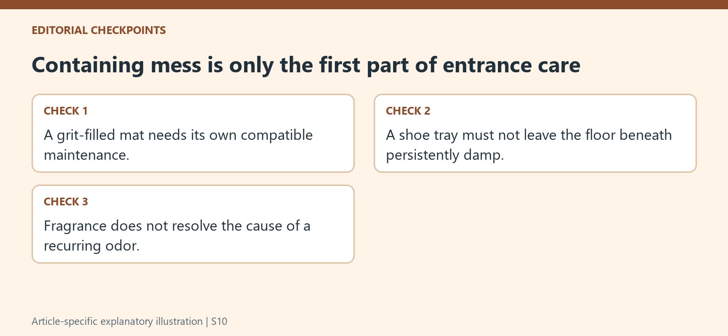 Containing mess is only the first part of entrance care