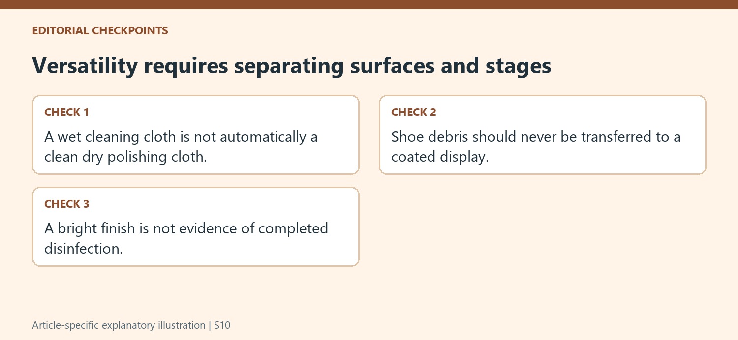 Versatility requires separating surfaces and stages
