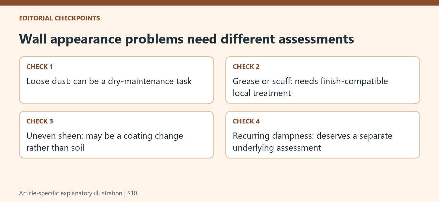 Wall appearance problems need different assessments