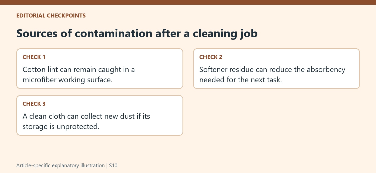 Sources of contamination after a cleaning job