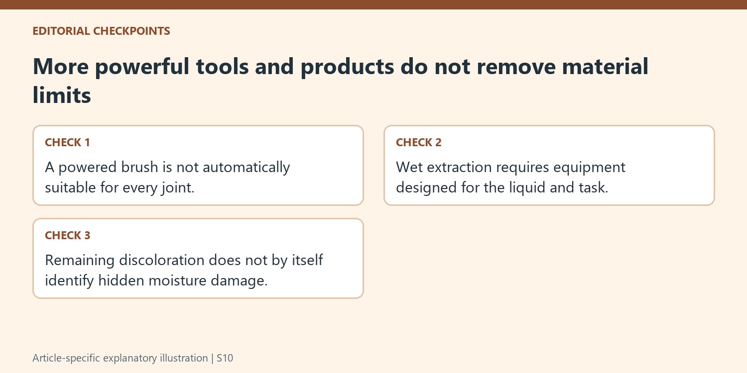 More powerful tools and products do not remove material limits
