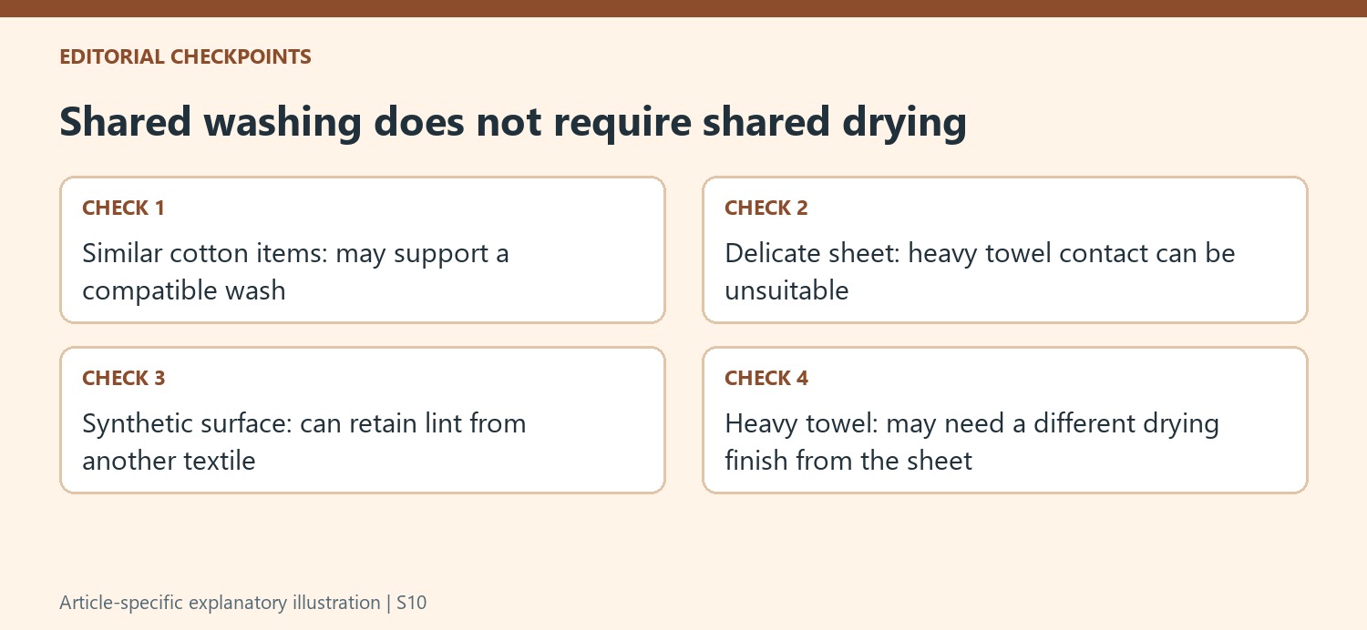 Shared washing does not require shared drying