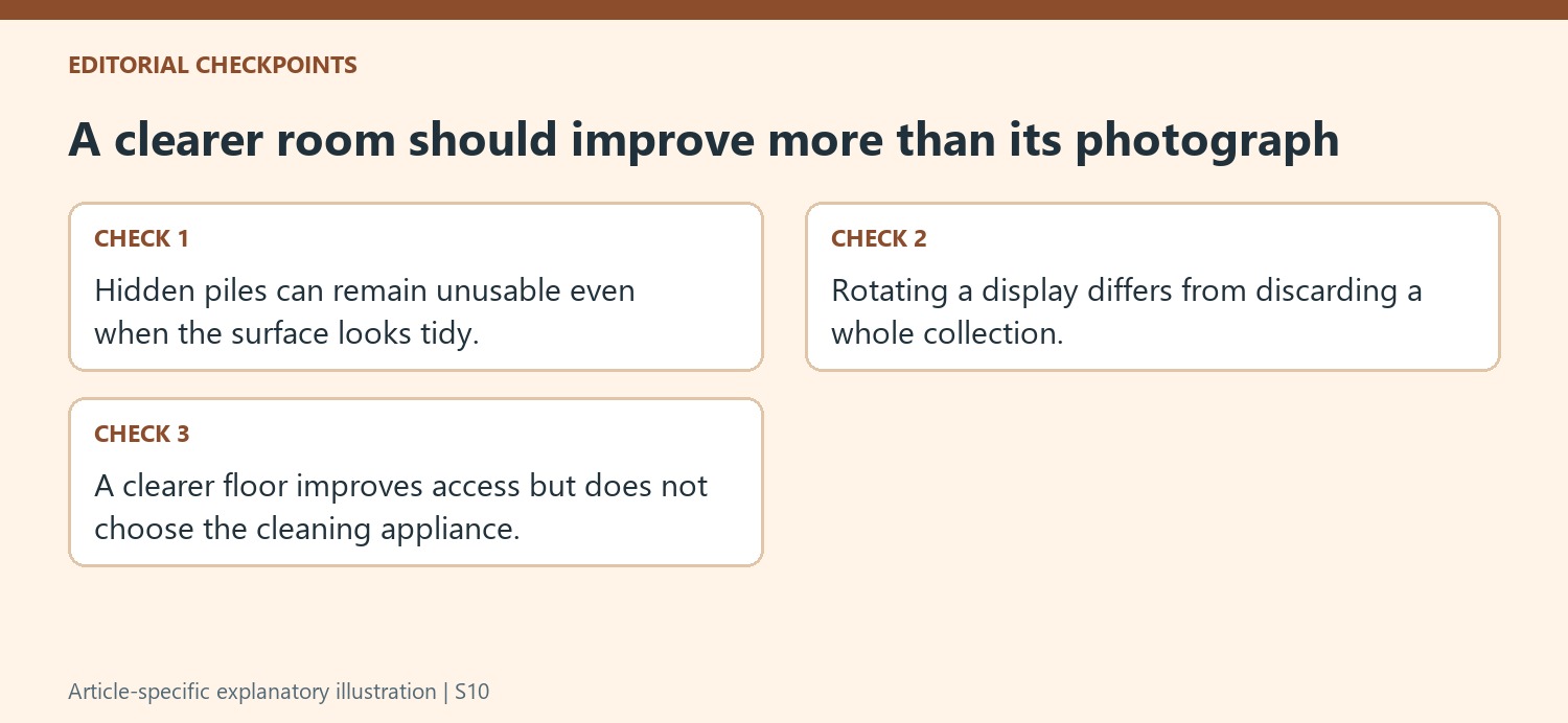 A clearer room should improve more than its photograph