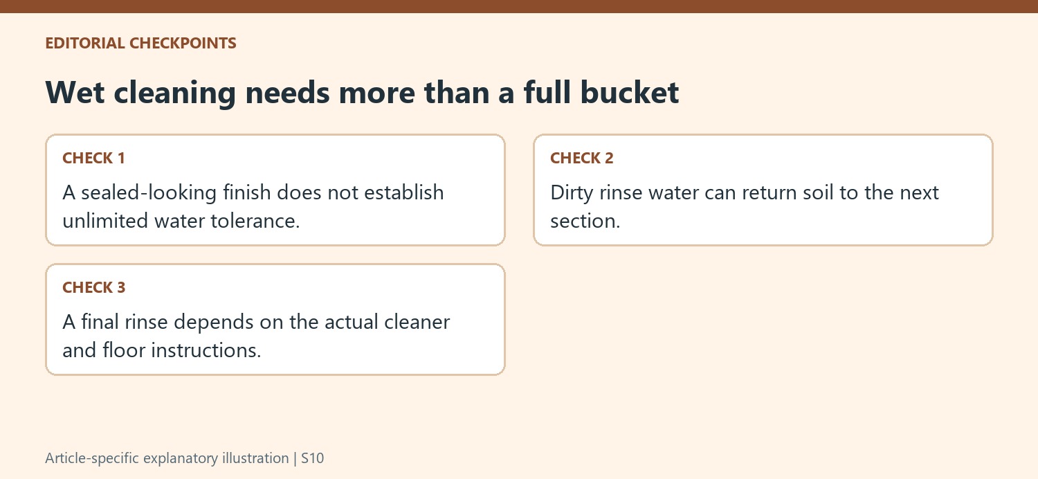 Wet cleaning needs more than a full bucket