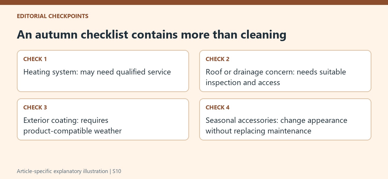 An autumn checklist contains more than cleaning