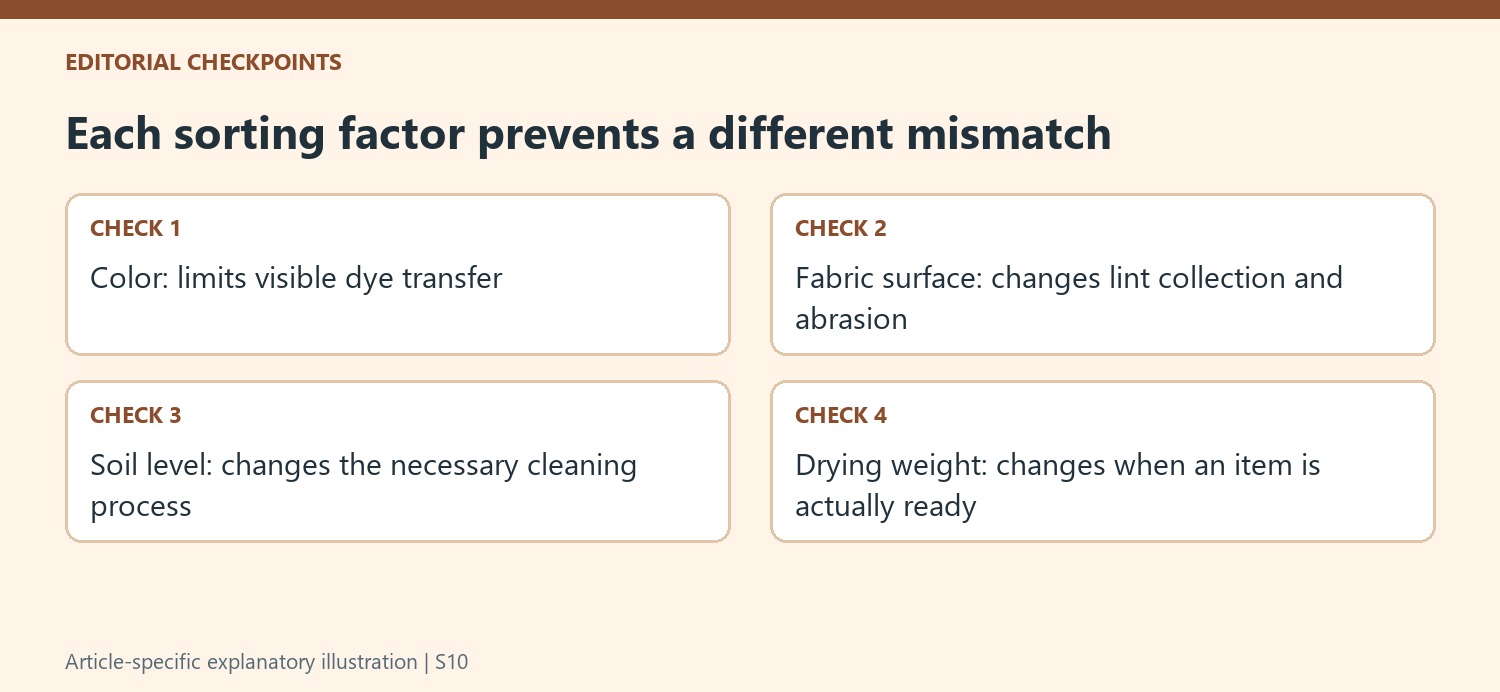 Each sorting factor prevents a different mismatch