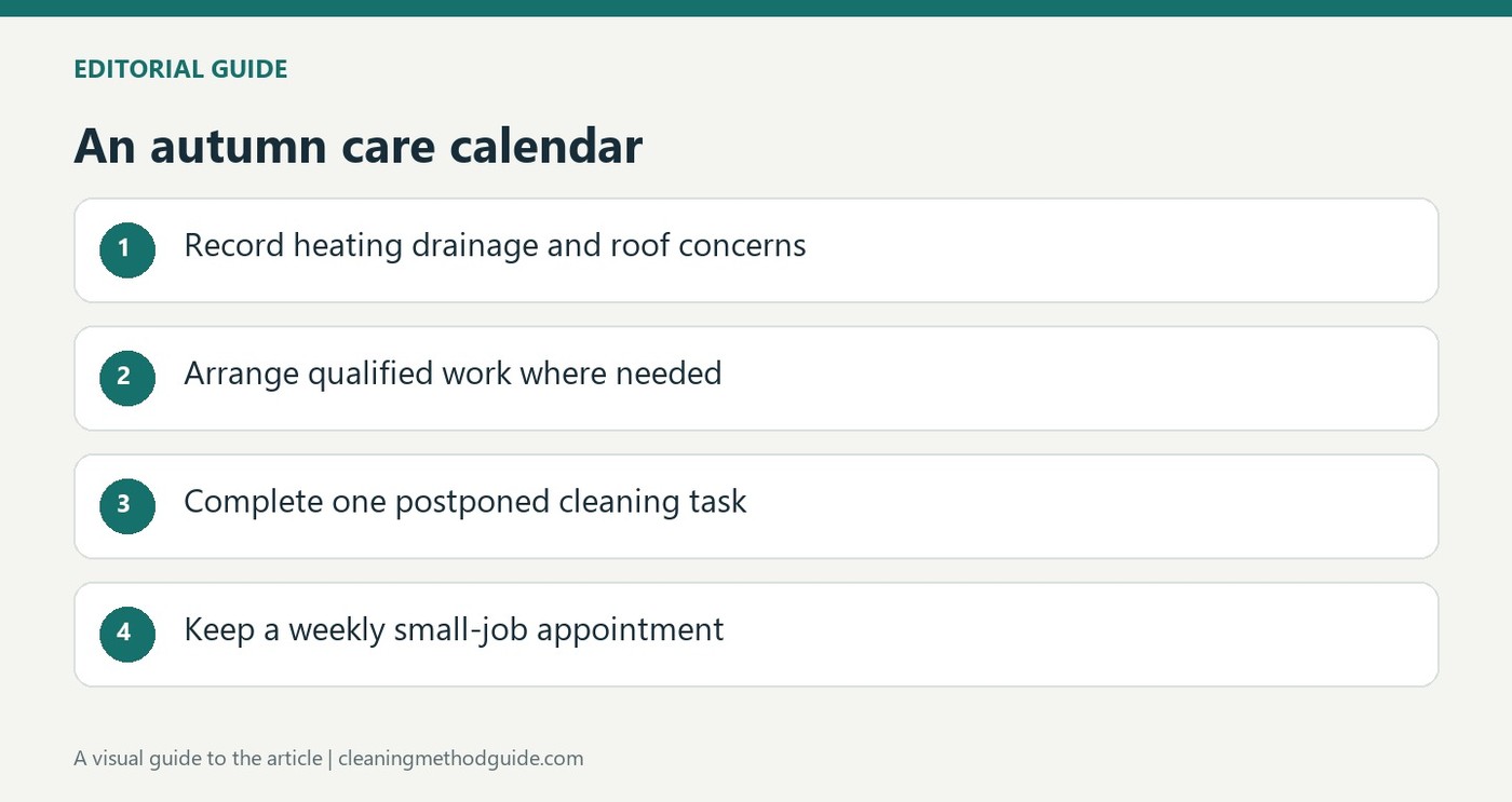 Combine an Autumn Cleaning Calendar with Seasonal Maintenance Checks